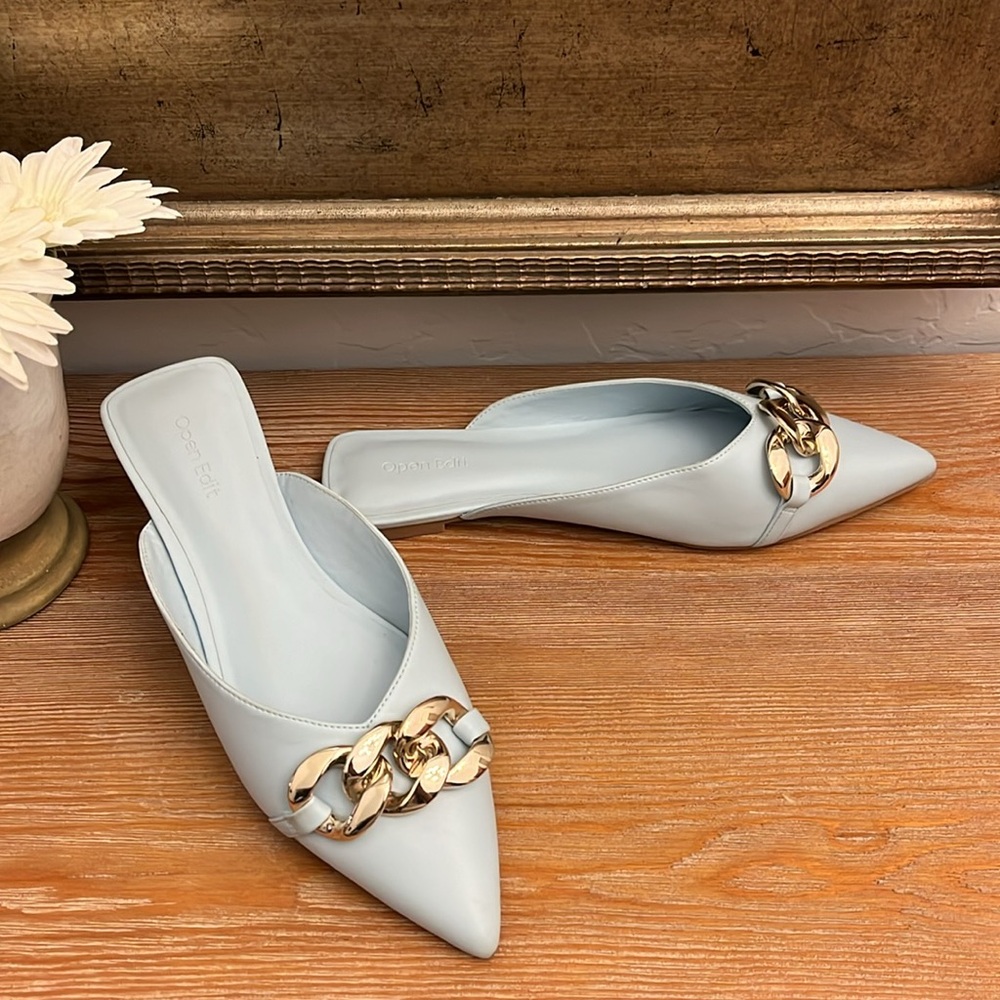 🆕 OPEN EDIT KRISTINA Pointed Toe Mule Slides- Size 8